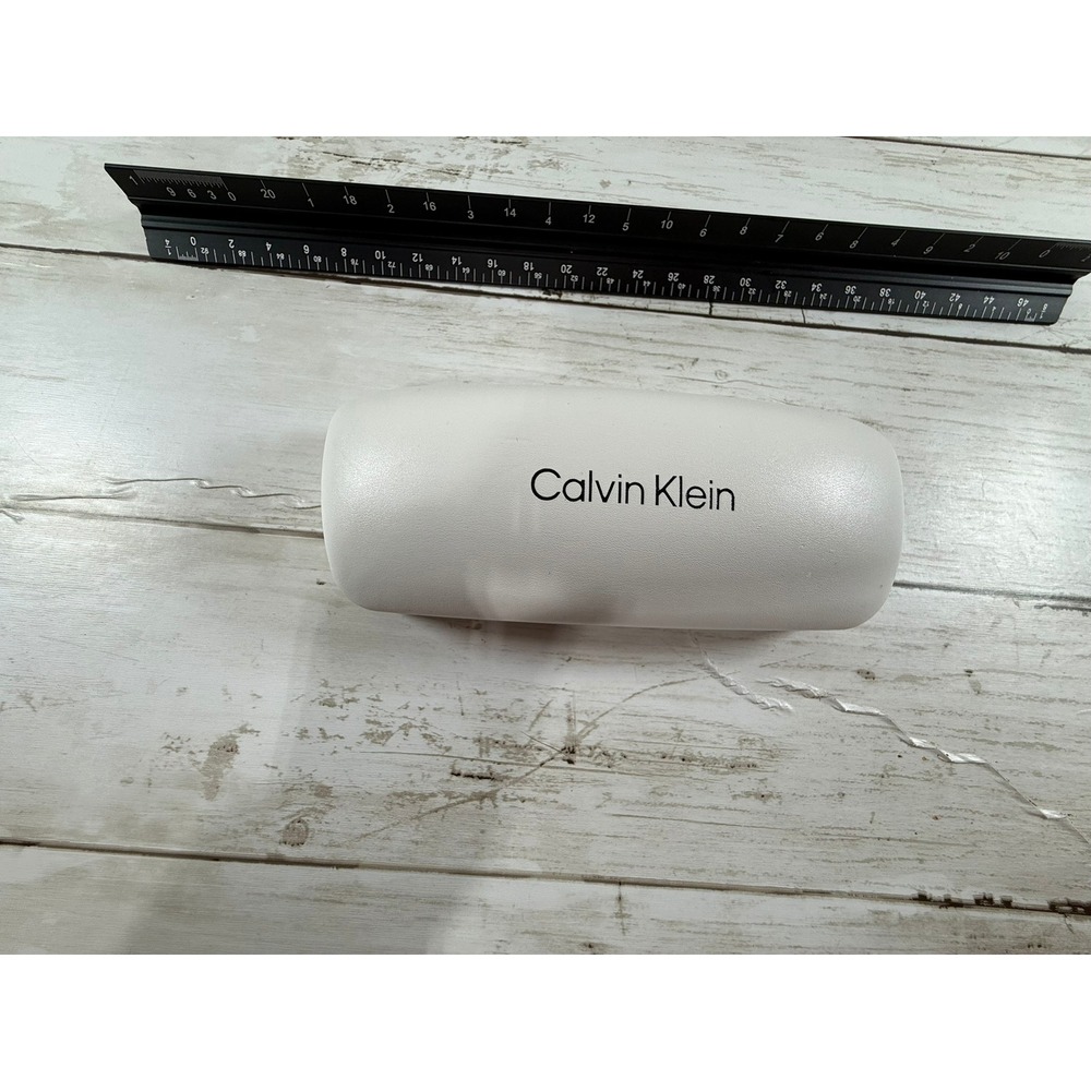 Calvin Klein White Hardshell Sunglasses Eyeglasses Case Minimalistβ Clamshell